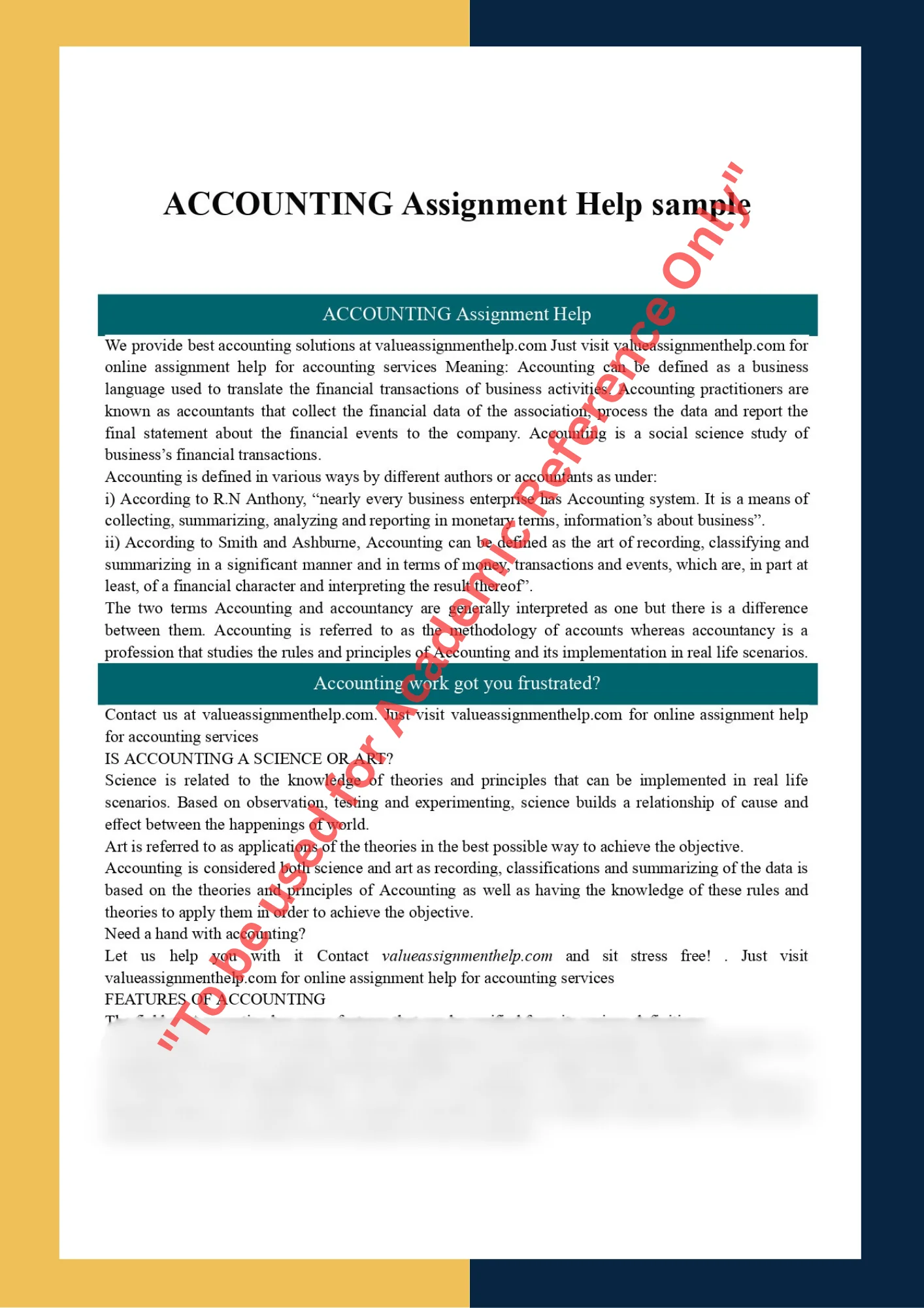 ACCOUNTING Assignment Help sample 0